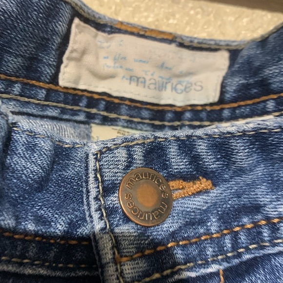 Maurices Jeans 11/12 Long Junior Blue Molli Flare/Bootcut Distressed Stretch - Picture 16 of 16